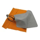 Microfiber Cloth Custom Printing Orange Color Glasses Cleaning for Lens