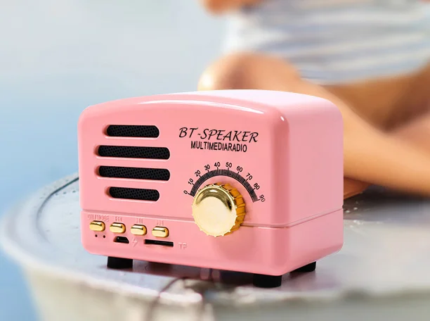 BT01 Wireless Bluetooth Speaker Retro Radio Card Audio Phone Mini Blue Speaker Creative Retro Speaker - ANKUX.COM