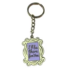 Kunshan manufacturer personalized lace type shape gold plating metal souvenir custom hard enamel charm keychain