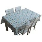Embroidered Flower Design Dining Heavy Duty Event Decorative Table Cloth