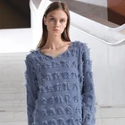 New design autumn women long cashmere pullover sweater