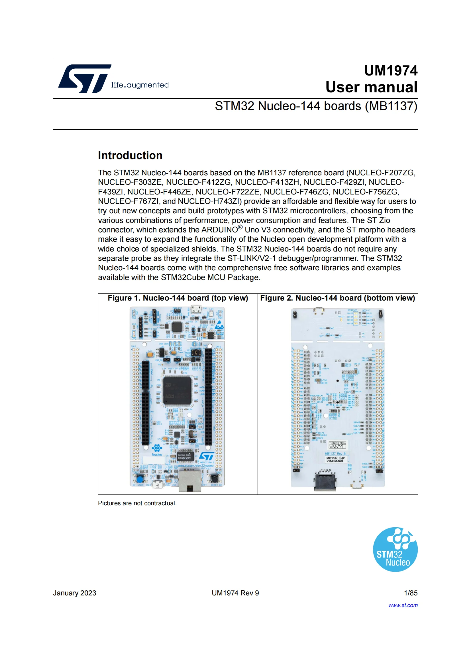 Nucleo H743zi Stm32 Nucleo 144 Development Board With Stm32h743zit6 Mcu