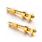 Manufacturer supply high quality copper 2 pin banana plug for aviation connector plug and socket