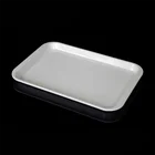 White Rectangular Melamine Rolling Serving Tray