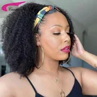 Wigs Wigs For Black Women Hot Selling Human Hair Curly Headband Wigs With Free Headband For Black Women