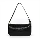 Leather Shoulder Bag New 2020 Autumn And Winter Fashion Women Retro Crocodile Pattern PU Leather Baguette Shoulder Bag
