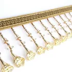 fringe tassel trim Curtain Accessories Beaded Fring gold tassel fringe With Factory Price
