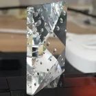 100pcs/Lot 30mm Square Rain Tear Faceted Glass Crystal Square Beads For Jewelry Making Lamp Chandelier Parts