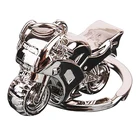 Logo printed 3d design motorcycle shaped custom size keychain