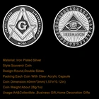 Silver Oz Masonic Coin Medal Coin Accepted Masons Silver Plated 1 Oz Masonic Symbols Bullion Coin Collections