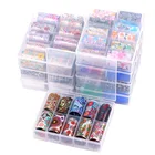 Nail Factory Wholesale 40 Sets Flower National Geometry Water Transfer Sticker Nail Foil Leopard 120*4cm
