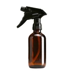High end 15ml 30ml 60ml 120ml 250ml 500ml empty brown flint boston round glass bottle with pump for room cleaning