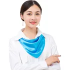 2018 Fashion style women silk square scarf 60X 60cm solid color small size neck scarf for working