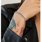 925 Sterling Silver Men Women Cuban Chain Link Bracelet Silver Thick Chain Bracelet