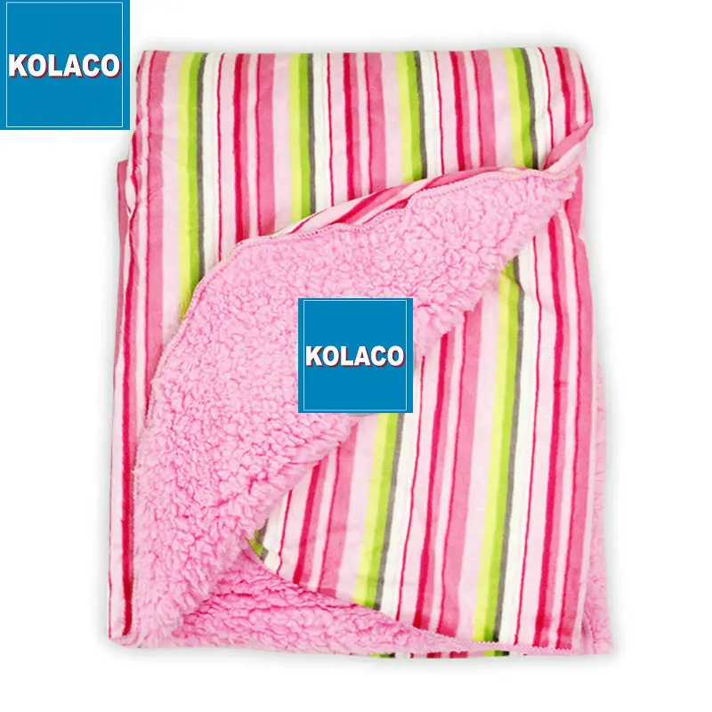 Soft and warm knit animal print newborn polar fleece baby material blankets