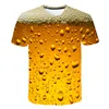 Dye Sublimation Beer T Shirts Wholesale Polyester Spandex T Shirts Custom Printing