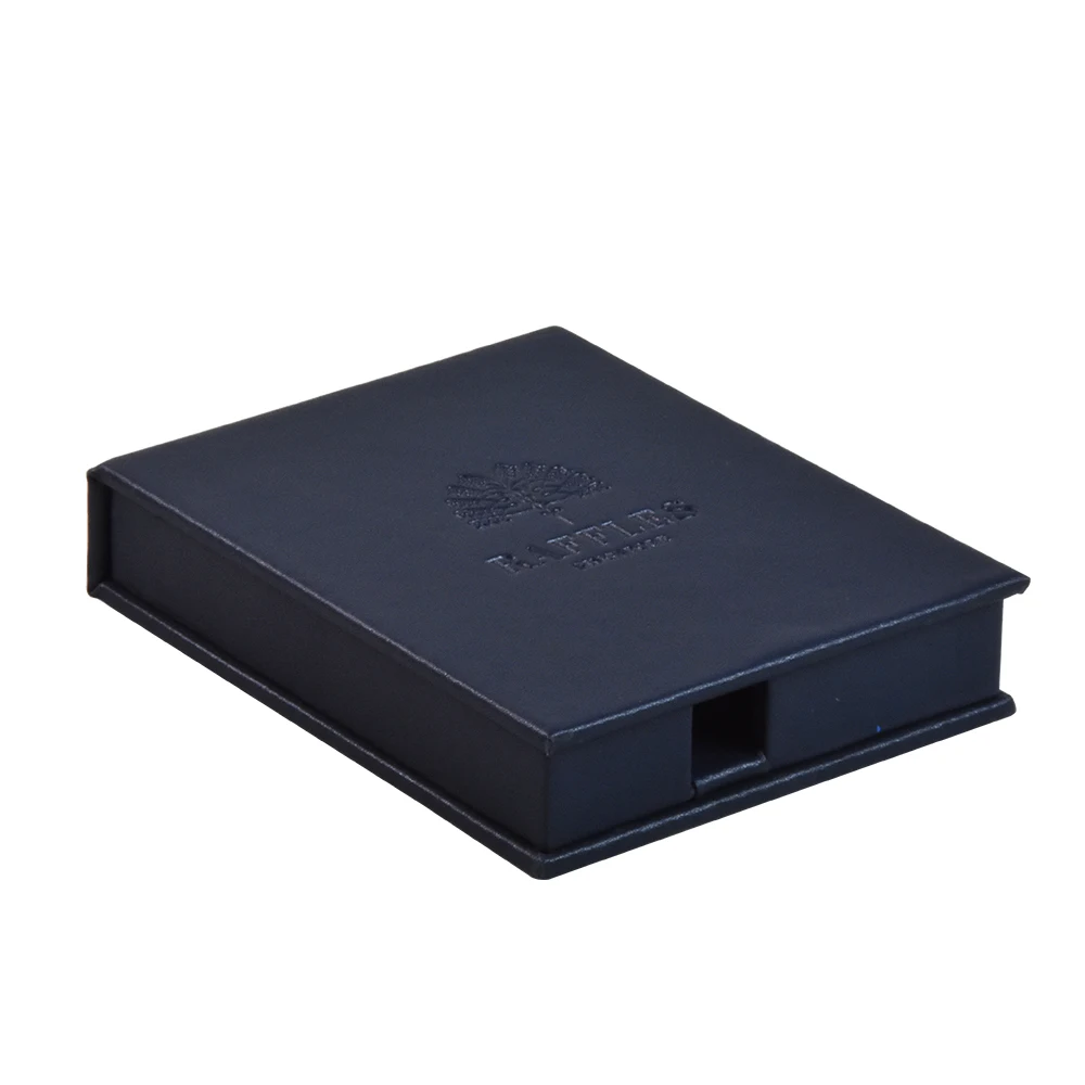 Classic custom leather desktop organizer note pad holder for hotel