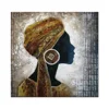 Handpainted Classic African Theme Lady Portrait Folk Wall Art Pictures Oil Painting
