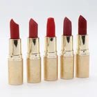 Lips Lipstick Cosmetic Private Label Wholesale Waterproof Long Lasting Cosmetics Customized Gold Tube Matte Lipstick