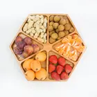 Wholesale Cheap Bamboo Snack Serving Plate for Nuts Appetizer Snack and Breakfast