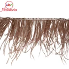Long natural ostrich feather trim for garment dress/ costume ribbon feather trimming DIY party craft
