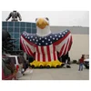Lifelike huge inflatable eagle with American flag model for display