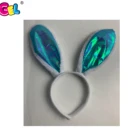 Hot Selling Cute Rabbit Bunny Ear Sequin Costom Easter Adult Child Headband