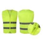 ansi men's hi vis safety vest with custom logo tool reflective vest with zipper