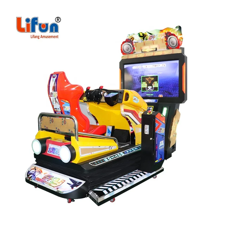 55 "LCD 3D machines de jeux d'arcade à jetons Attaque Aérienne vidéo simulateur de mouvement avec siège dynamique