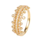 Jewellery Wedding Factory Customized 14k Yellow Gold Jewellery Ring Fashion Moissanite Wedding Rings For Ladies