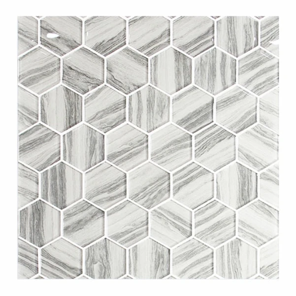 White Hexagon Wall Tiles 3d Inkjet Printed Wall Floor Tiles Wood