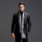 Silk Scarf With Man Fashion Design Light Weight Pure Silk Brushed Woven Scarf With Tassels