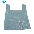 Biodegradable water soluble PVA Plastic T-Shirt Packing Bags With Hanger
