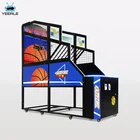 Indoor crazy hoop basketball training coin operated arcade game street basketball shooting machine for sale