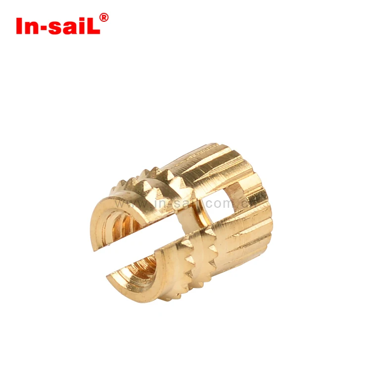 Self locking brass slotted threaded insert expansion nut, View brass