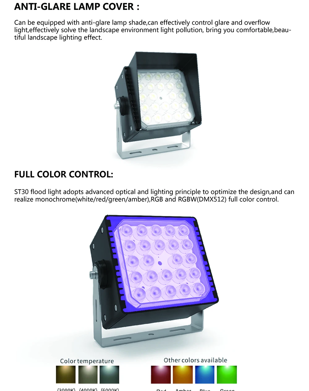 outside led flood light changeable colours lights for street road garden with factory prices