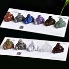 One-Stop Service Natural Stone Carved Maitreya Buddha White Turquoise Statue Chakra Healing Aura Crystal Gift