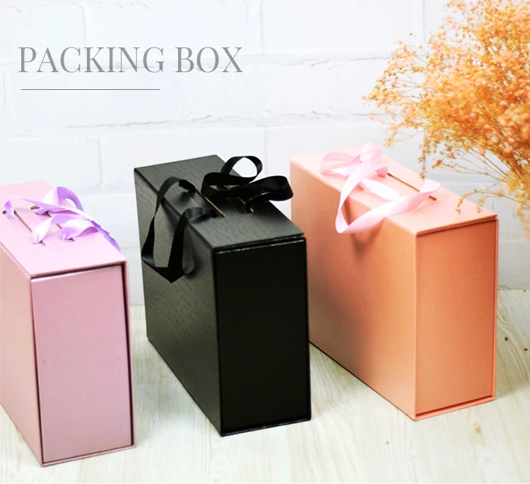 customize packaging paper box magnetic closure hair gift boxes