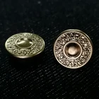 Buttons Custom Logo Clothing Embossed Vintage Brass Silver Denim Jeans Buttons And Rivets For Garment