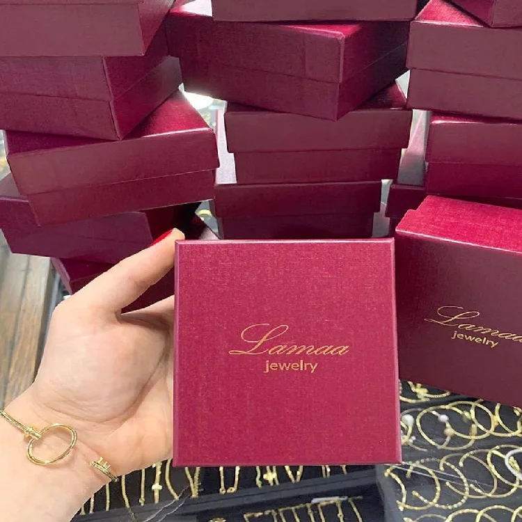 tiffany color rigid fancy paper lid and base jewelry watch box