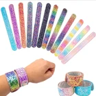 2020 Wholesale New Promotional Colorful Party Patted Bracelet Wristband Sequin Glitter Slap Bracelet