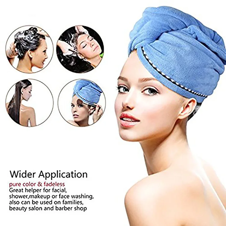 Custom Full Print Design Super Water Absorbent Anti Frizz Turban Quick Dry Hair Microfibre Hair Towel