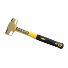 2LB PROFESSIONAL 65% FIBERGLASS HANDLE BRASS SLEDGE HAMMER