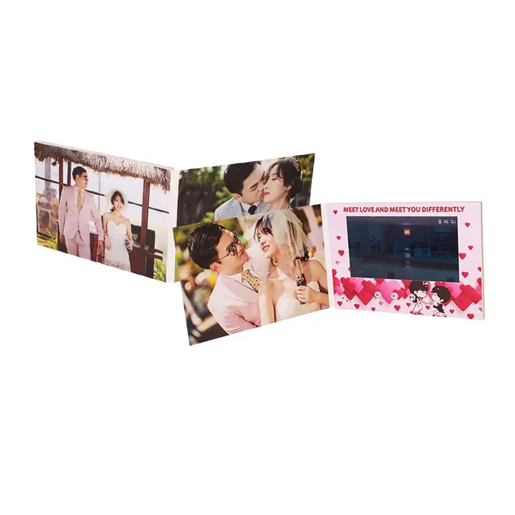 lcd video brochure greeting gift card for wedding invitation