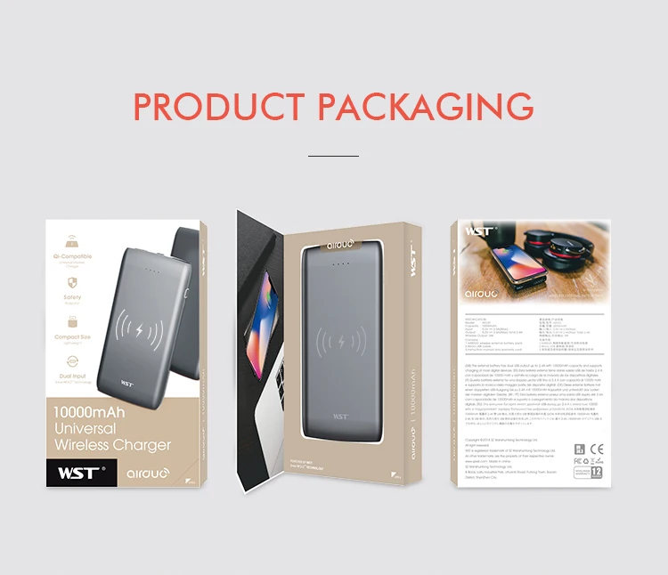 Dual input & dual output Li-polymer battery cell phone power bank wireless charger 10000mah - ANKUX.COM