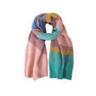 New design multi-color women winter knitting scarf