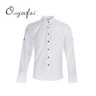 Ready goods adult full sleeve customizable white eco friendly cotton shirts