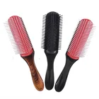 Amazon Hot Sell 2019 Personalized Nylon Bristles 9 Row Denman Hair Brush