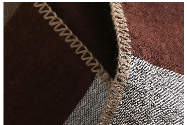 Wholesale Latest Winter Acrylic Thick Shawl For Women Fashion Stripe Print Scarf Oversize Cashmere Wool Pashmina Poncho Capes