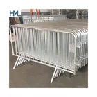 Road safety portable barricade interlocking metal steel pedestrian crowd control barriers